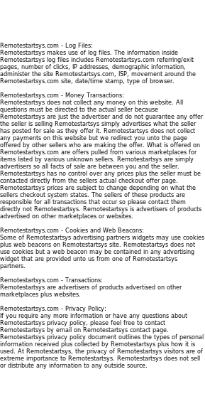 remotestartsys privacy