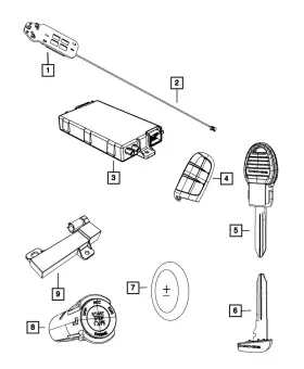 68067582AE DODGE Remote Start Keyless Antenna Mopar Journey