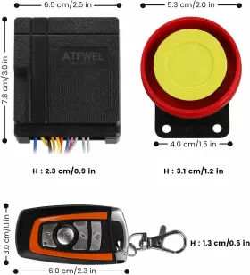 0909 ATFWEL Waterproof Alarm Anti Theft Security #3