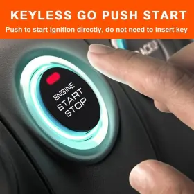 727523075352 BANVIE Car Alarm Remote Engine Start Push Siren #2