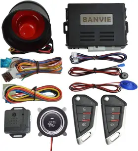 727523075352 BANVIE Car Alarm Remote Engine Start Push Siren