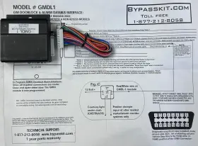 GMDL1 BYPASSKIT Doorlock Alarm Databus Interface Chev Gm Saab