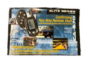 CA-670 CODE ALARM Remote Start Security Elite