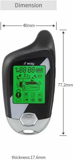 EC203 EASYGUARD Car Alarm Lcd Pager Display Ultrasonic #2