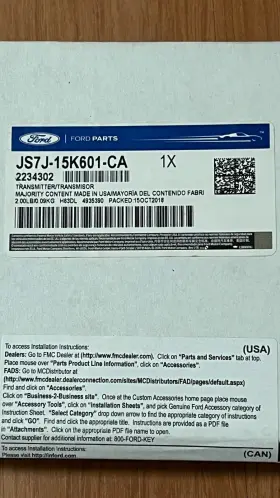 JS7J-15K601-CA FORD Key Fob Remote Start Transmitter #3