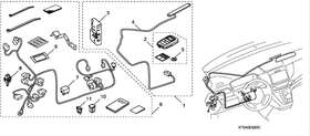 08E92-T0A-100C HONDA Remote Start Keyless Kit Crv