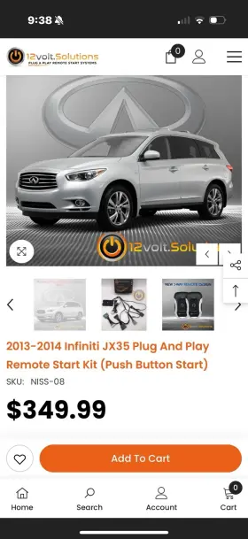 NISS-08 INFINITI Plug Play Remote Start Push