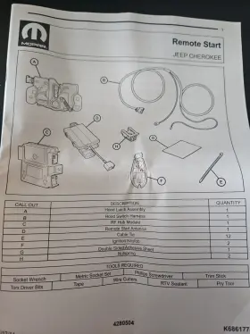 82213778AB JEEP Remote Start Power Liftgate Kit Mopar