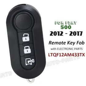LTQF12AM433TX KEYLESSAUTOPARTS Remote Key Fob 500 Fiat