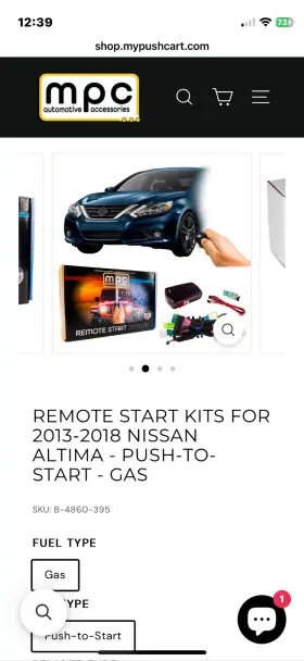 B-4860-395 MPC Remote Start Kit Altima