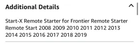 B07XSFP81L NISSAN Start Remote Frontier #2