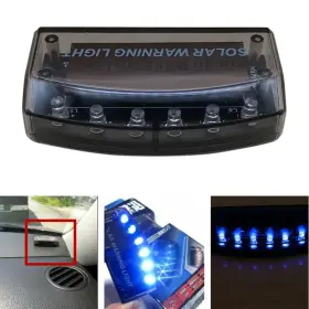 Riloer Mgdb01764 01 6 Led Car Alarm Warning Light Solar Power Simulated Security Anti-theft