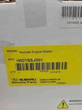 H001SSJ001 SUBARU Remote Engine Starter Push Start
