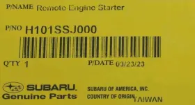 H101SSJ000 SUBARU Push Start Remote Engine Starter Forester