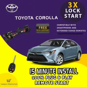 TOY17 TOYOTA Plug Play Remote Start Standard Key Corolla