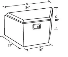 TRA6120 TRADESMAN Trailer Tongue Storage Box Brite #2
