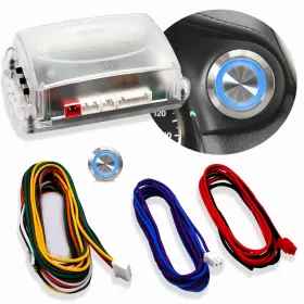 Vintage Parts Usa Ztp3ddb8e One Touch Engine Start Kit - Blue Illuminated Button