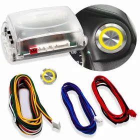 Vintage Parts Usa Ztp3ddb90 One Touch Engine Start Kit - Yellow Illuminated Button