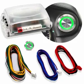 Vintage Parts Usa Ztp3ddb91 One Touch Engine Start Kit - Green Illuminated Button