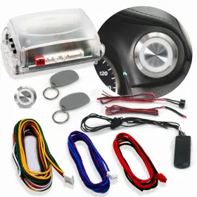 Vintage Parts Usa Ztp3ddb96 One Touch Engine Start Kit With Rfid - White Illuminated Button
