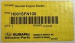 Oem Genuine 2024 Subaru Crosstrek Remote Engine Starter Key Fob H001sfn100. Fixed Price $279.95.