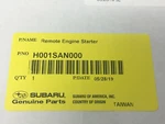 Genuine Subaru Remote Start 2020-2025 Legacy & Outback W/ Push H001san001. Fixed Price $350.05.