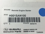 Genuine Subaru Remote Start 2020-2025 Legacy & Outback W/ Key H001san101. Fixed Price $350.05.