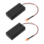 Ototec Pack Of 2 5mm Red Led Alarm Fake With Pre-wired Battery Holder.... Fixed Price $20.03.