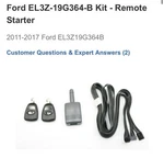 El3z-19g364-b Kit - Remote Starter 2011-2017 Genuine Oem Ford Free Shipping. Fixed Price $119.99.