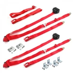 Chevy Truck 1988 - 1998 Standard 3pt Red Bench Seat Kit W/brackets 3 Belts. Fixed Price $399.50.