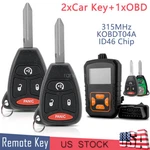 2 Remote Start Key Fob 4button Kobdt04a For Dodge Ram 1500 Dakota Chrysler Aspen. Fixed Price $88.99.