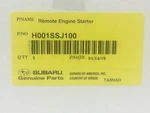 2019-2024 Subaru Forester Remote Engine Starter Key Start Models H001ssj100 Oem. Fixed Price $268.60.