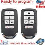 2 For 2016 2017 2018 2019 2020 2021 Honda Civic Smart Remote Car Key Fob Kr5v2x. Fixed Price $29.72.