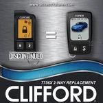 Clifford 7756x 2-way Lcd Replacement - New Color Viper 7957v For The 3606x. Fixed Price $189.99.