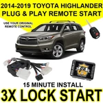 Js Alarms 3x Lock Remote Start For 2014-2019 Toyota Highlander Plug & Play To8. Fixed Price $249.91.