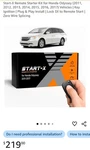 New - Start-x Remote Starter Kit Honda Odyssey 2011-2017. Fixed Price $97.50.